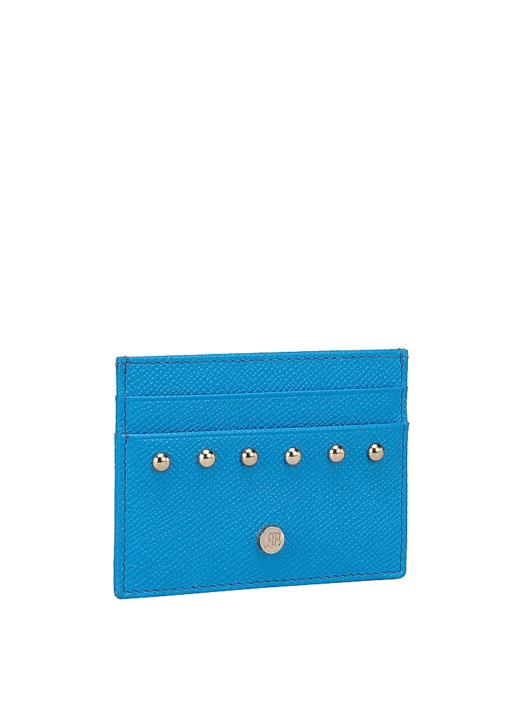 Blue Franzy Card Sleeve With Gold Embellishments